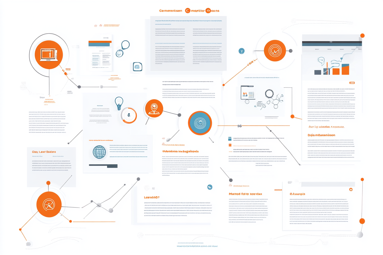 An infographic showcasing the benefits of integrating CRM with marketing automation. It features sections on enhanced customer relationships, improved workflow efficiency, and better lead management, with icons representing personalized communication, closed-loop reporting, and lead scoring. The layout emphasizes interconnected data and seamless transitions from leads to customers.