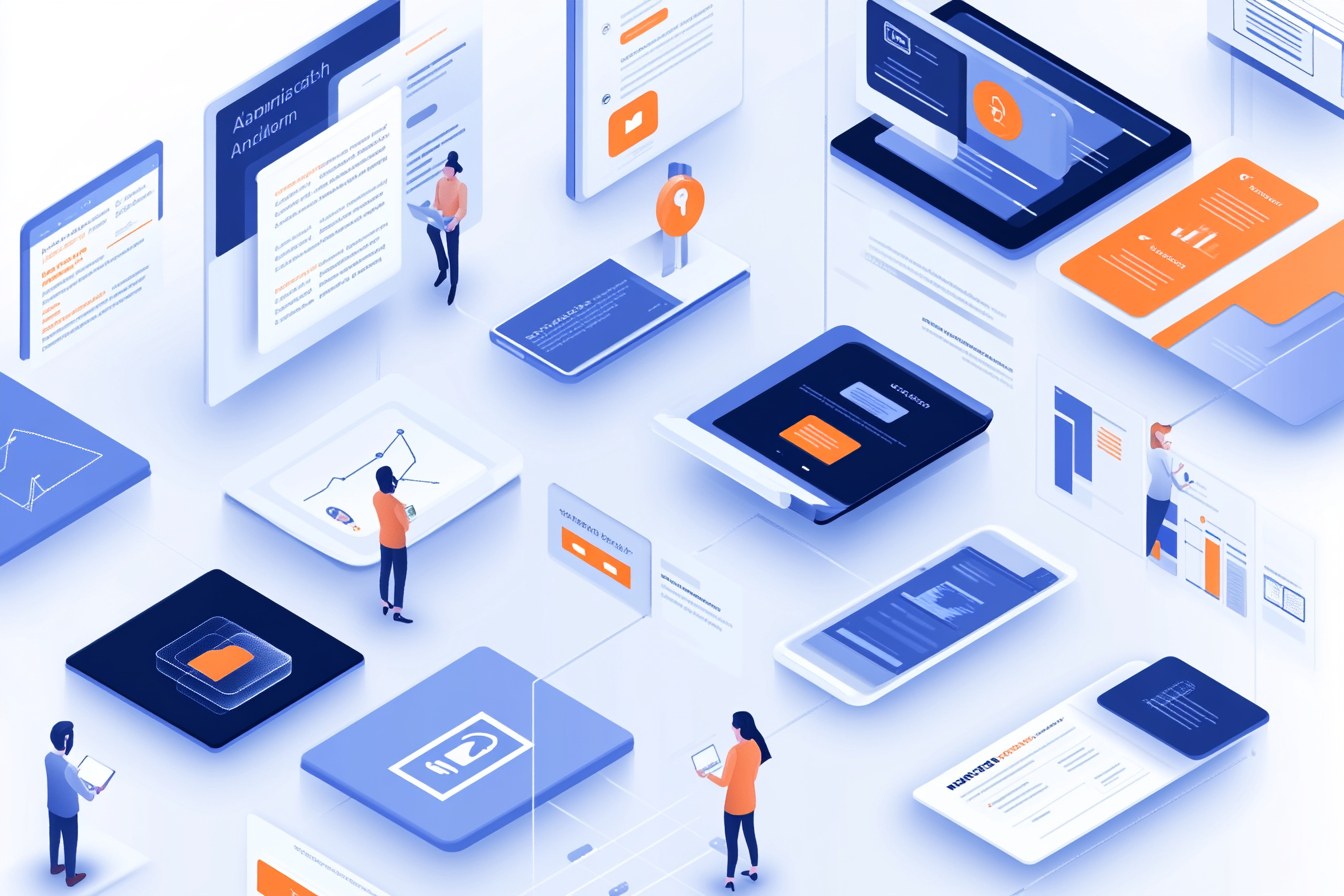A graphic displays popular CRM and marketing automation tools, featuring logos of HubSpot, ActiveCampaign, EngageBay, Salesmate, and Pipedrive. Each logo is accompanied by brief descriptions highlighting key features, like automation capabilities and mobile usability, arranged in an organized layout. A checklist icon represents assessment of business needs and scalability considerations.
